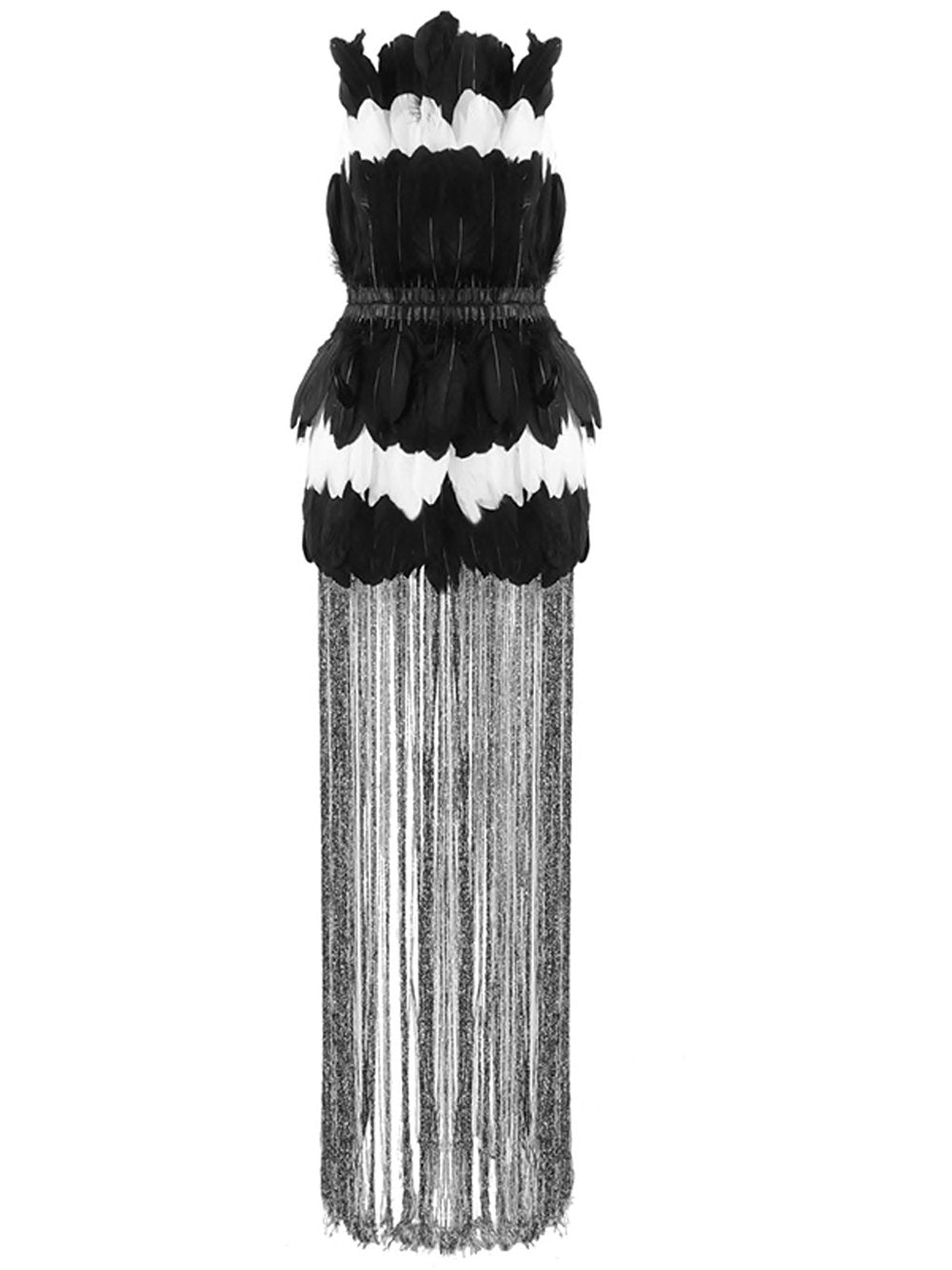SO LIBERTY Feathers Tassel Dress