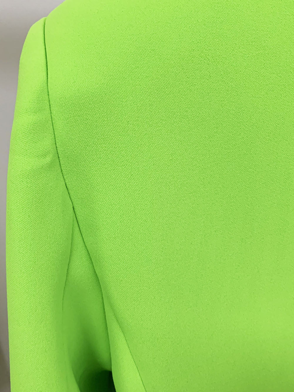 Lime Peak Lapel Gold Button Double Breasted Structured Blazer