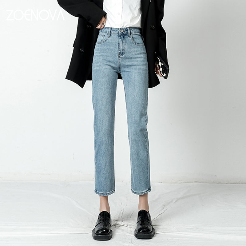 Vintage Mid Waist Elegant Skinny Jeans