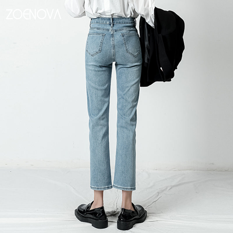 Vintage Mid Waist Elegant Skinny Jeans