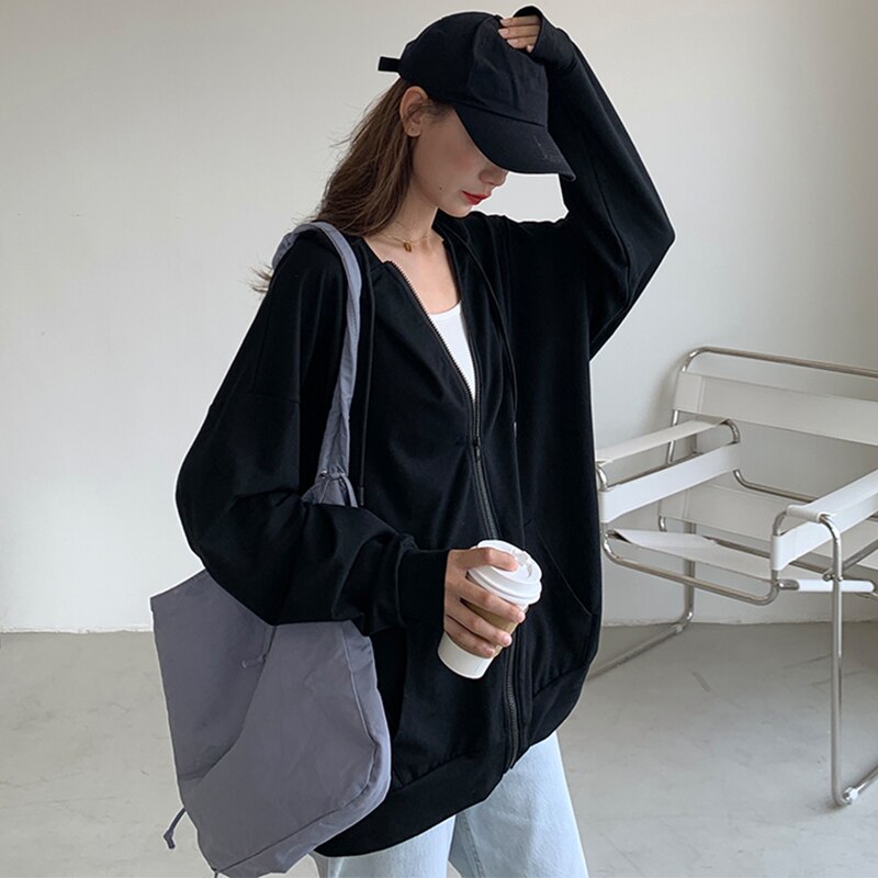 Solid Color Simple ZipUp Coats