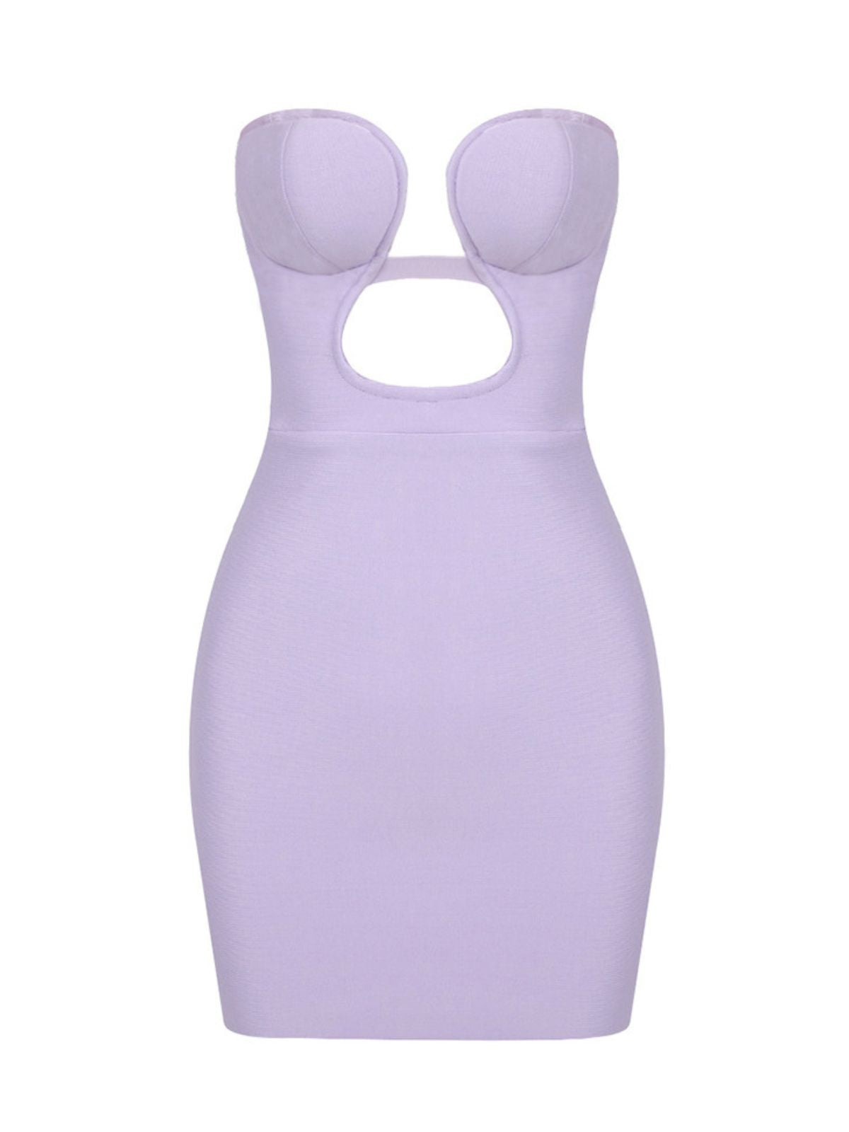 Strapless Sweetheart Cutout Bandage Bodycon Mini Dress