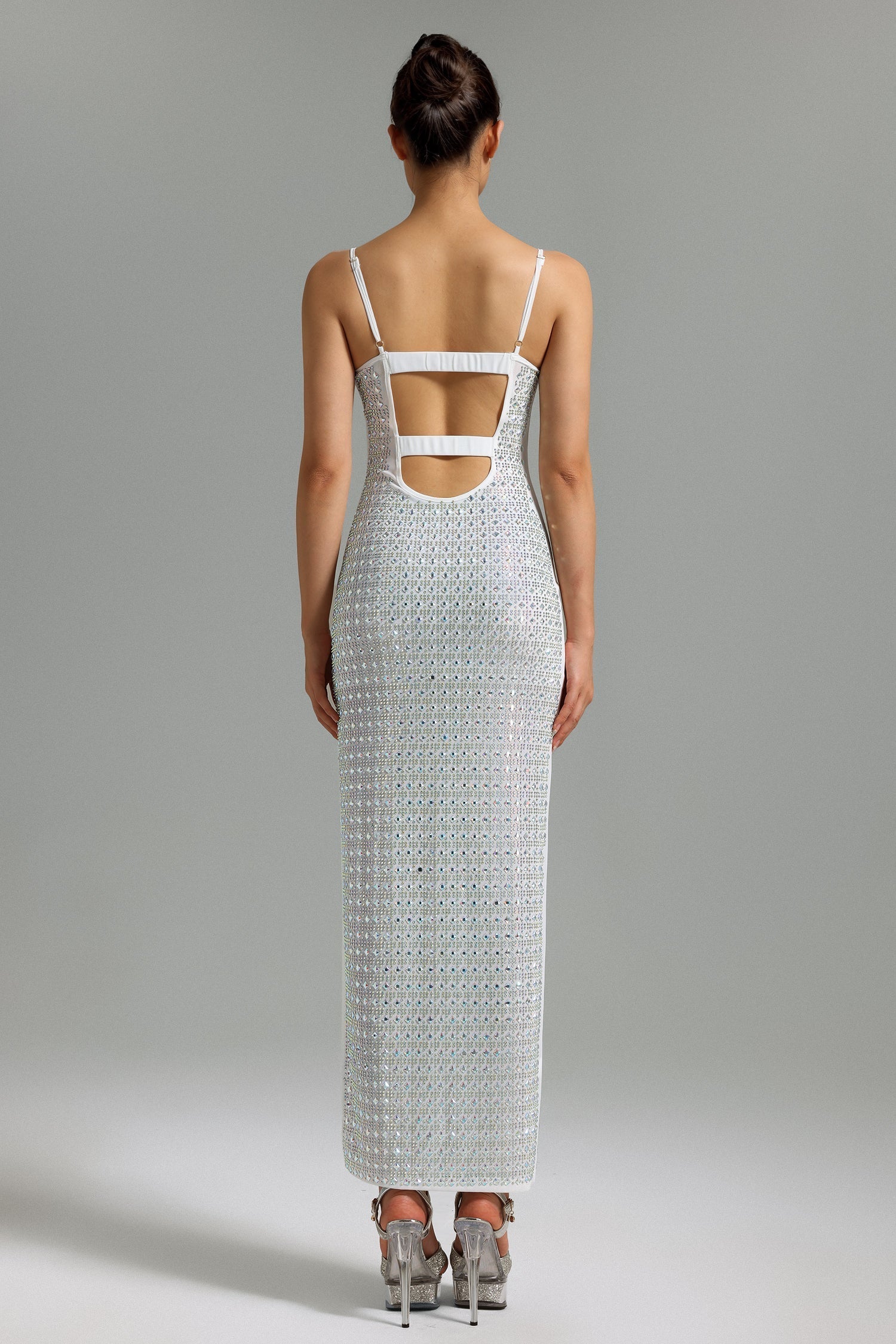 Diamante Halter Maxi Dress