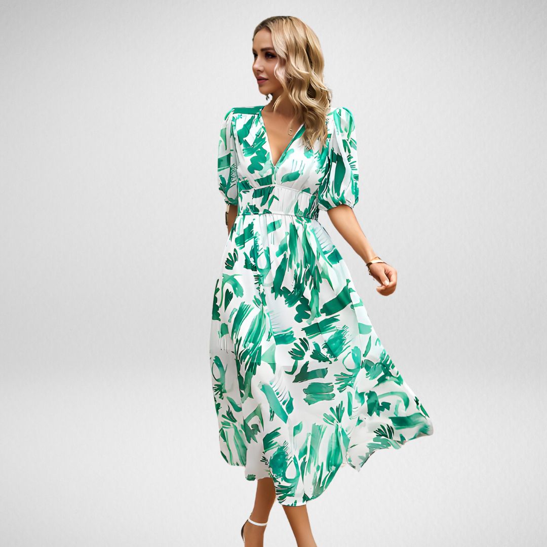 Dayana Luxe Dress with V Neckline Premium Wardrobe Essential