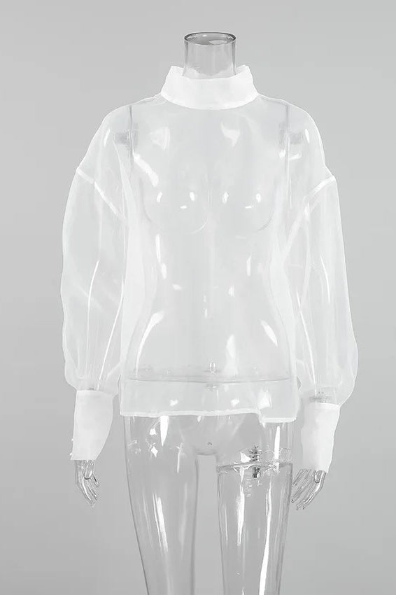 Mesh SeeThrough Long Sleeve Shirt