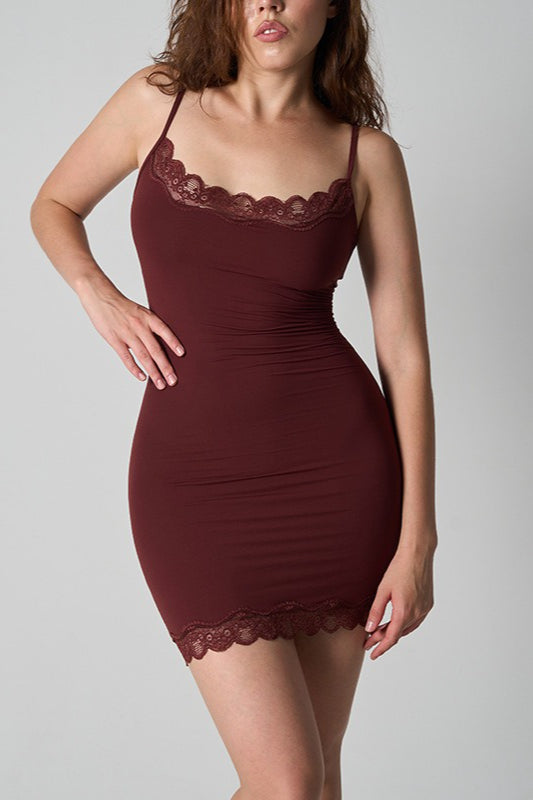 Spaghetti Strap High Stretch Slim Bodycon Dress