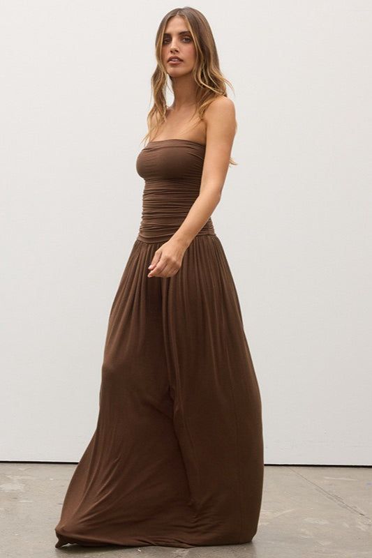 Strapless Off Shoulder Maxi Dress 8
