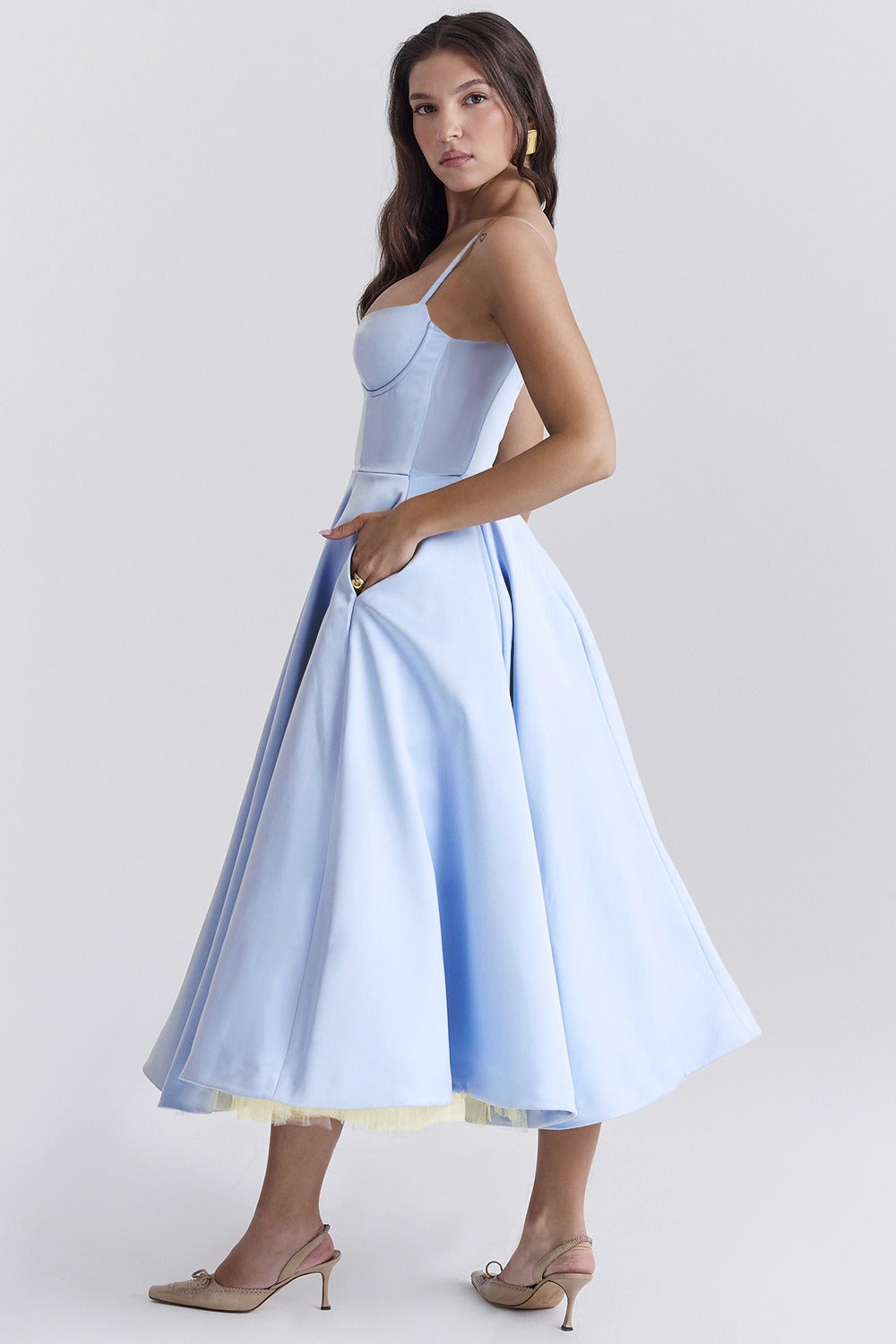 DoubleLayer Sheer Party Dress