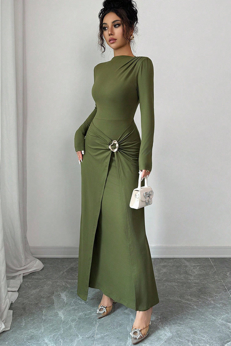 Green Stretch Knit Sleeveless Bodycon Dress 3