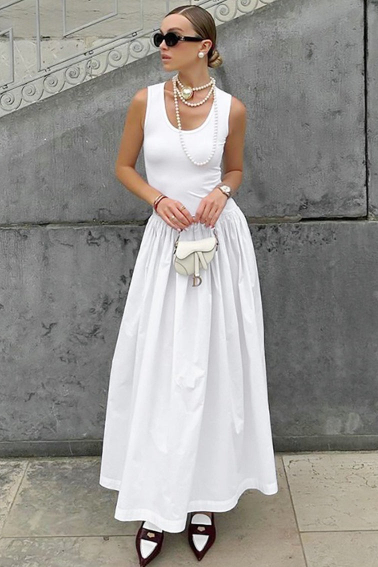 Knit U-Neck Maxi Dress