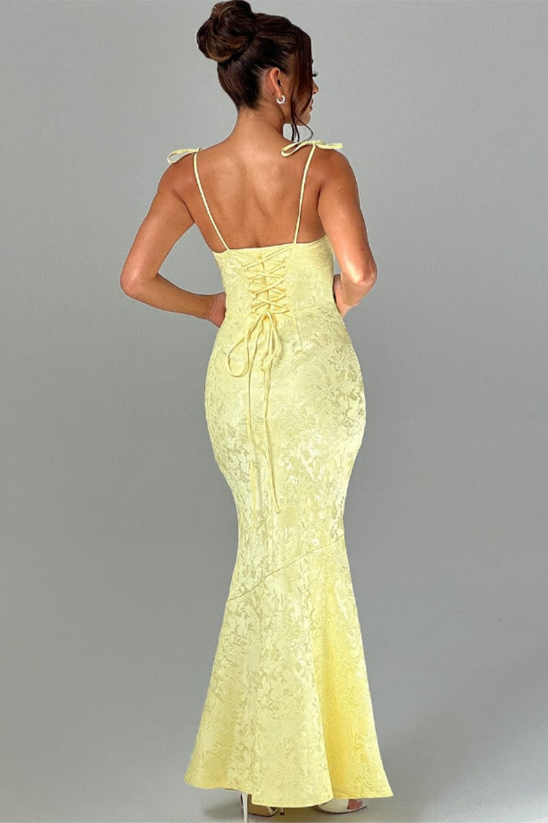 Sash Backless Mermaid Dress 3