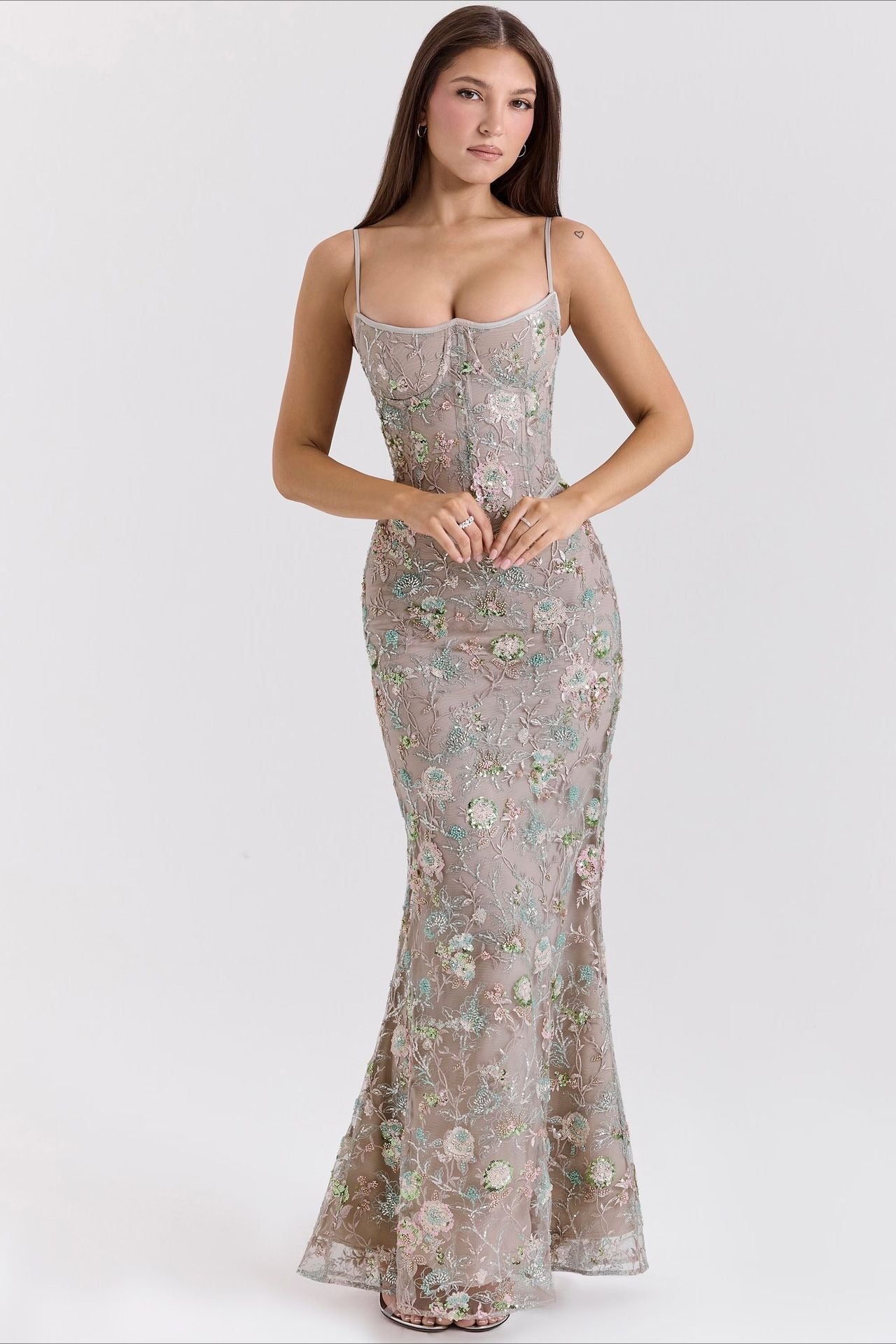 Low Cut Sleeveless Tie Back Slip Dress