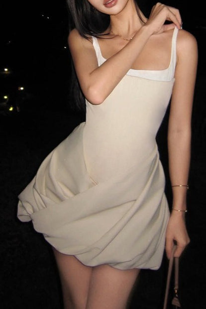 Ruched High Waist Sleeveless Cami Mini Dress 2