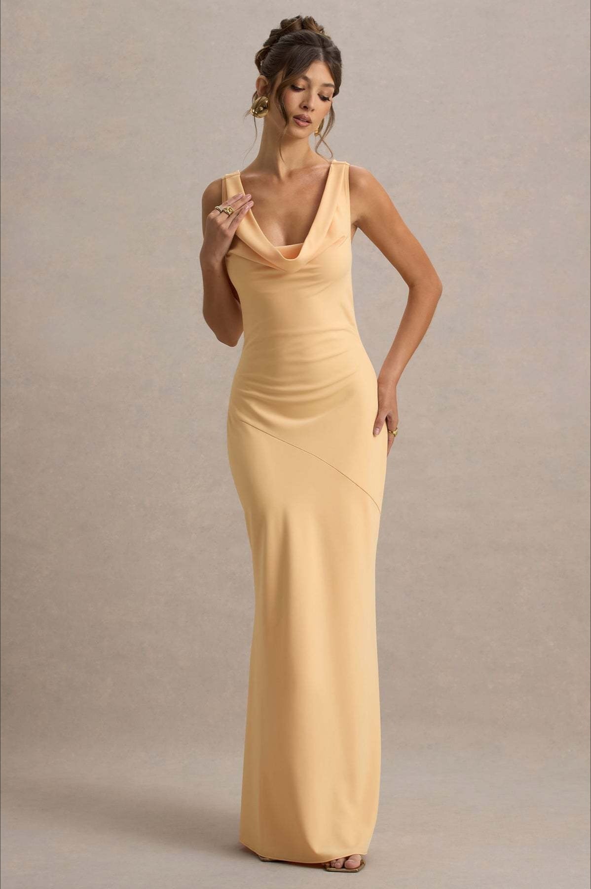 Elegant Satin Mermaid Backless Bodycon Dress
