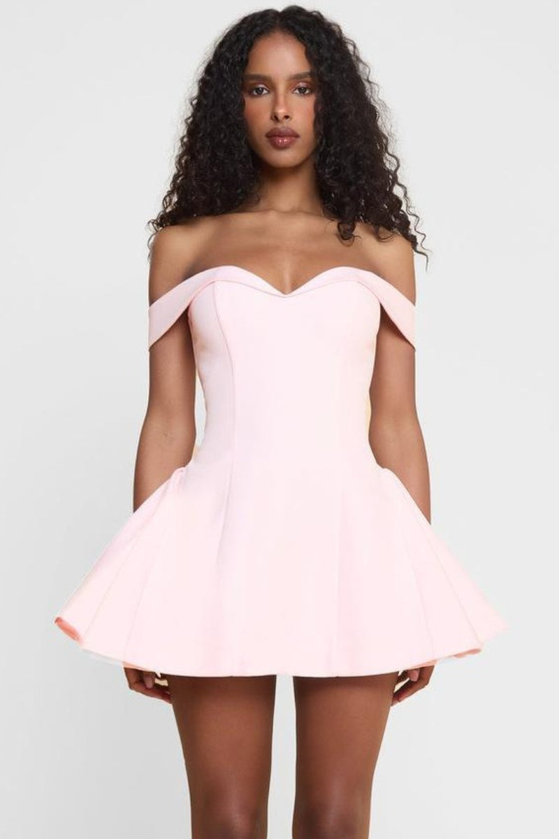Strapless Off Shoulder Ruched Mini Party Dress