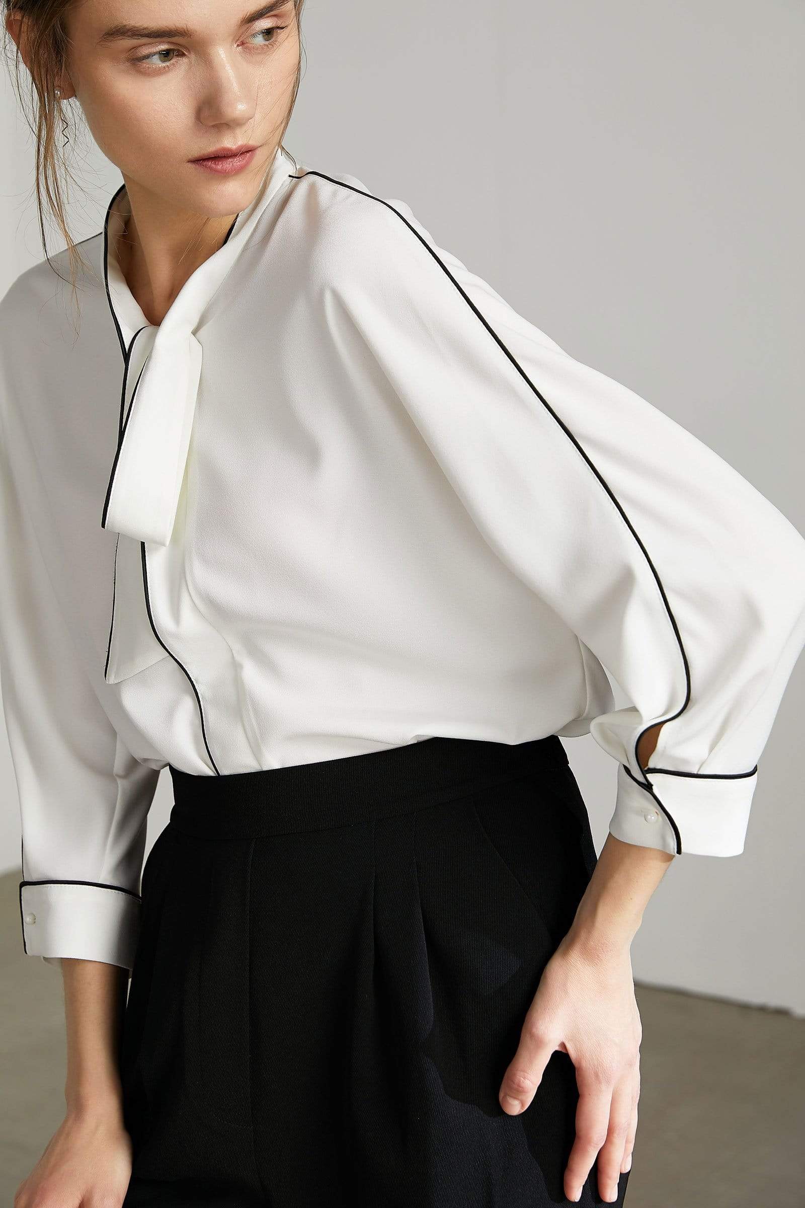 Bolt White Contrast Top