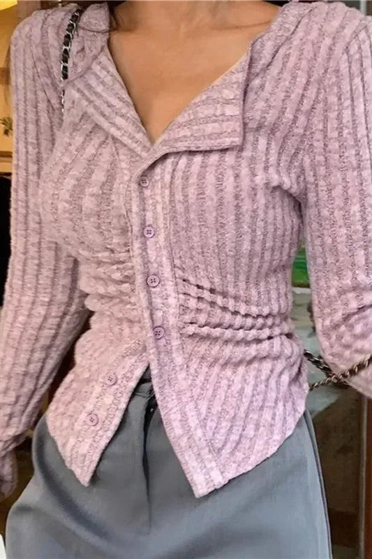 Vintage VCollar Knit Cardigan