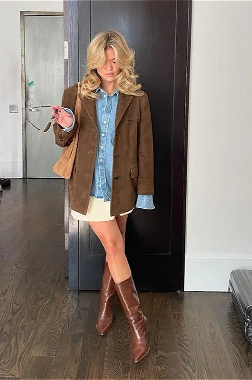 Retro Suede Loose Jacket