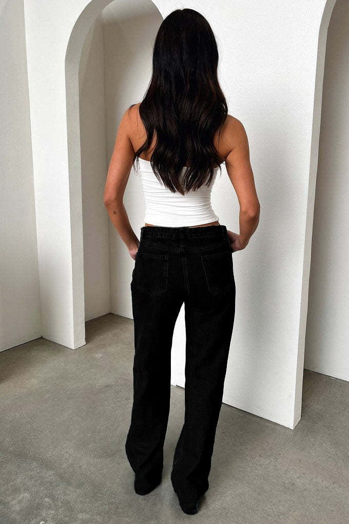 Vintage Low Rise Casual Straight Leg Jeans