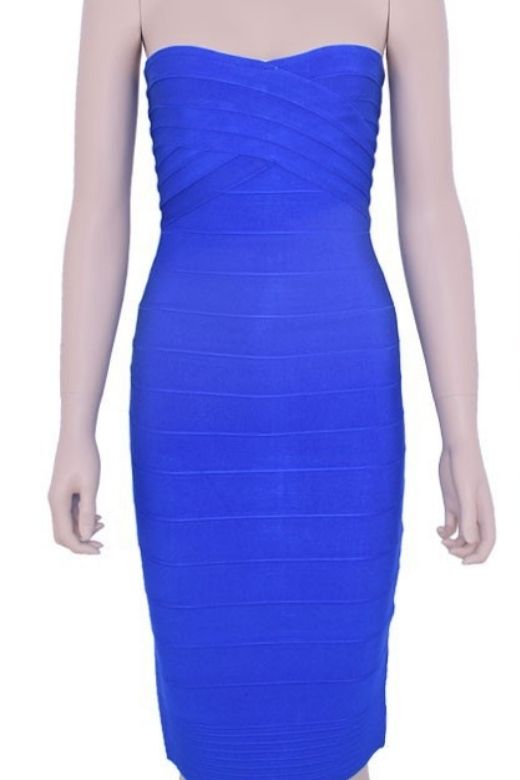 Aaliyah Bandage Midi Dress - Royal Blue (Sale)
