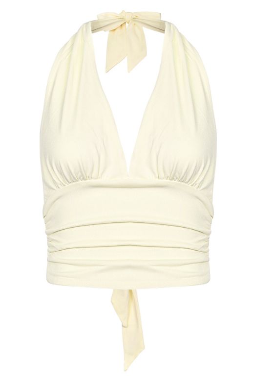 Aby Halter Top - Butter Yellow