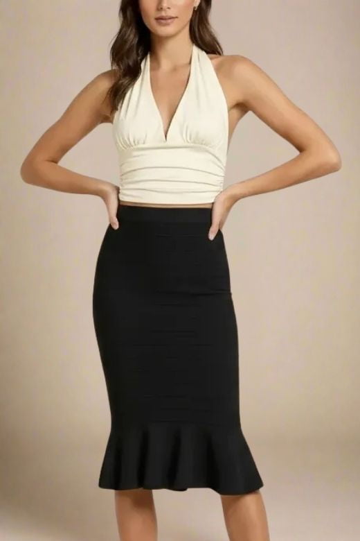 Aby Halter Top - Butter Yellow
