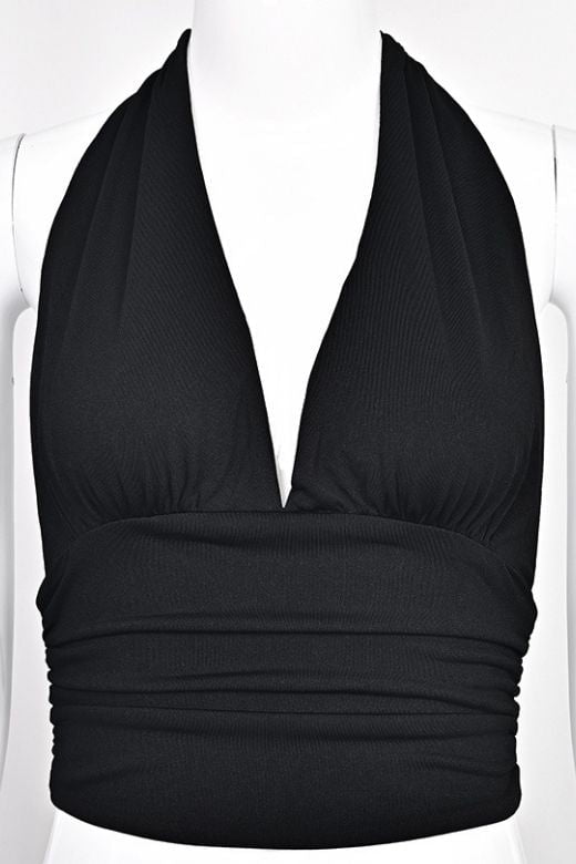 Aby Halter Top - Classic Black