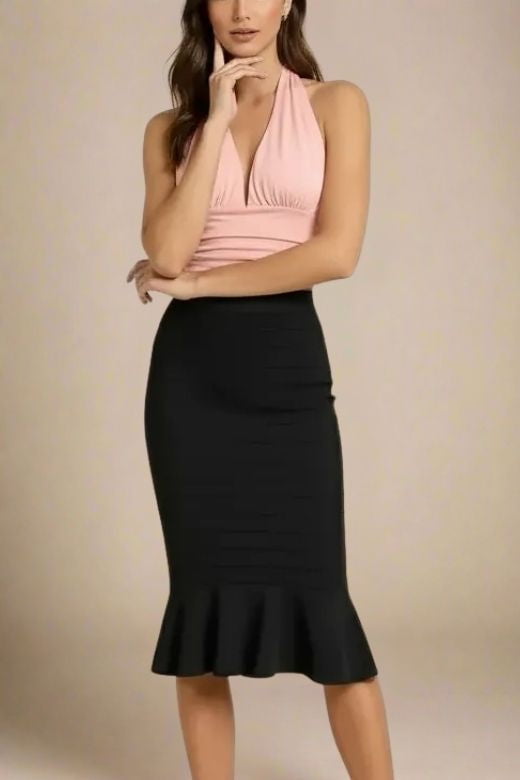 Aby Halter Top - Pink Peach Fuzz
