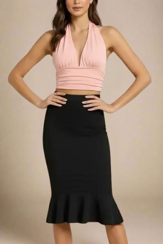 Aby Halter Top - Pink Peach Fuzz