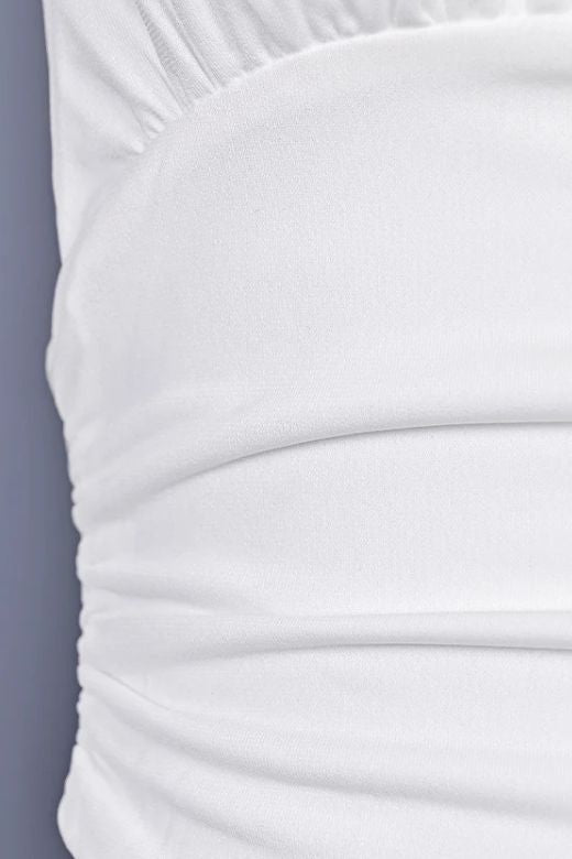 Aby Halter Neck Top - White Pearl