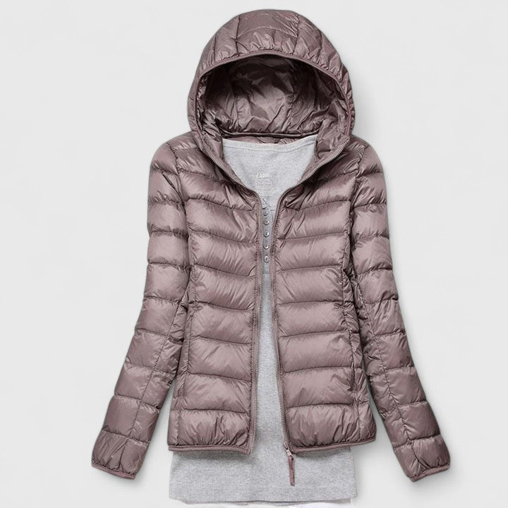 Hooded Lightweight Packable Quilted Puffer Jacket