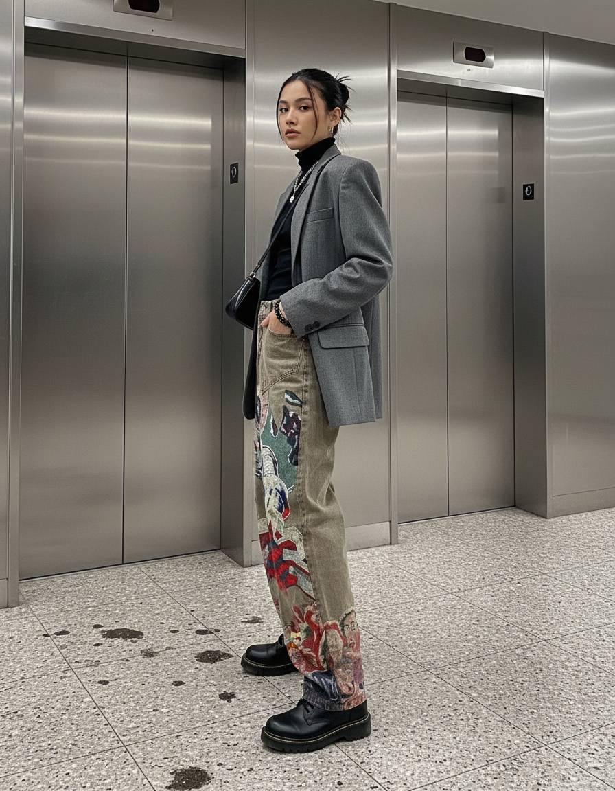 Y2K Gothic Streetwear Baggy Pant