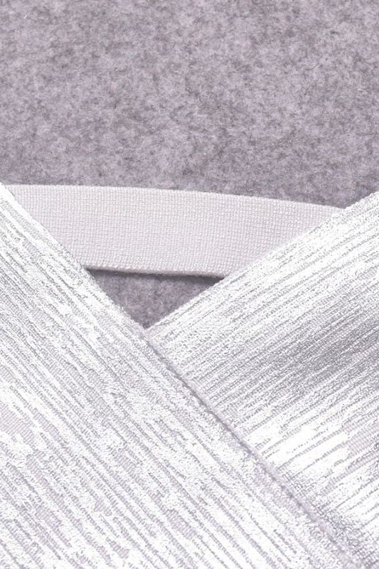 Ang Bandage Leather Crop Top - Silver