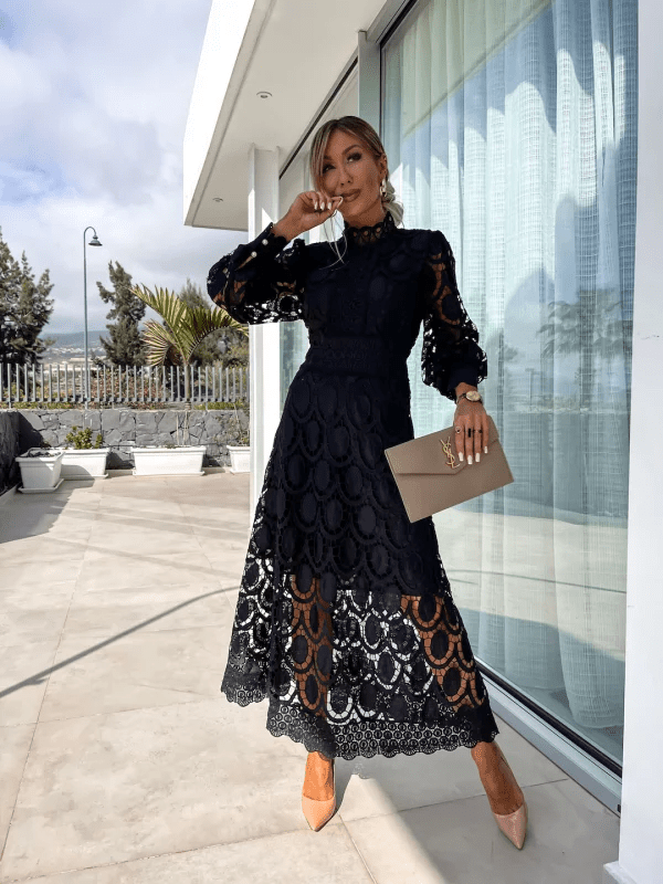 Paulina Elegant Midi Dress for Women Casual Daywear
