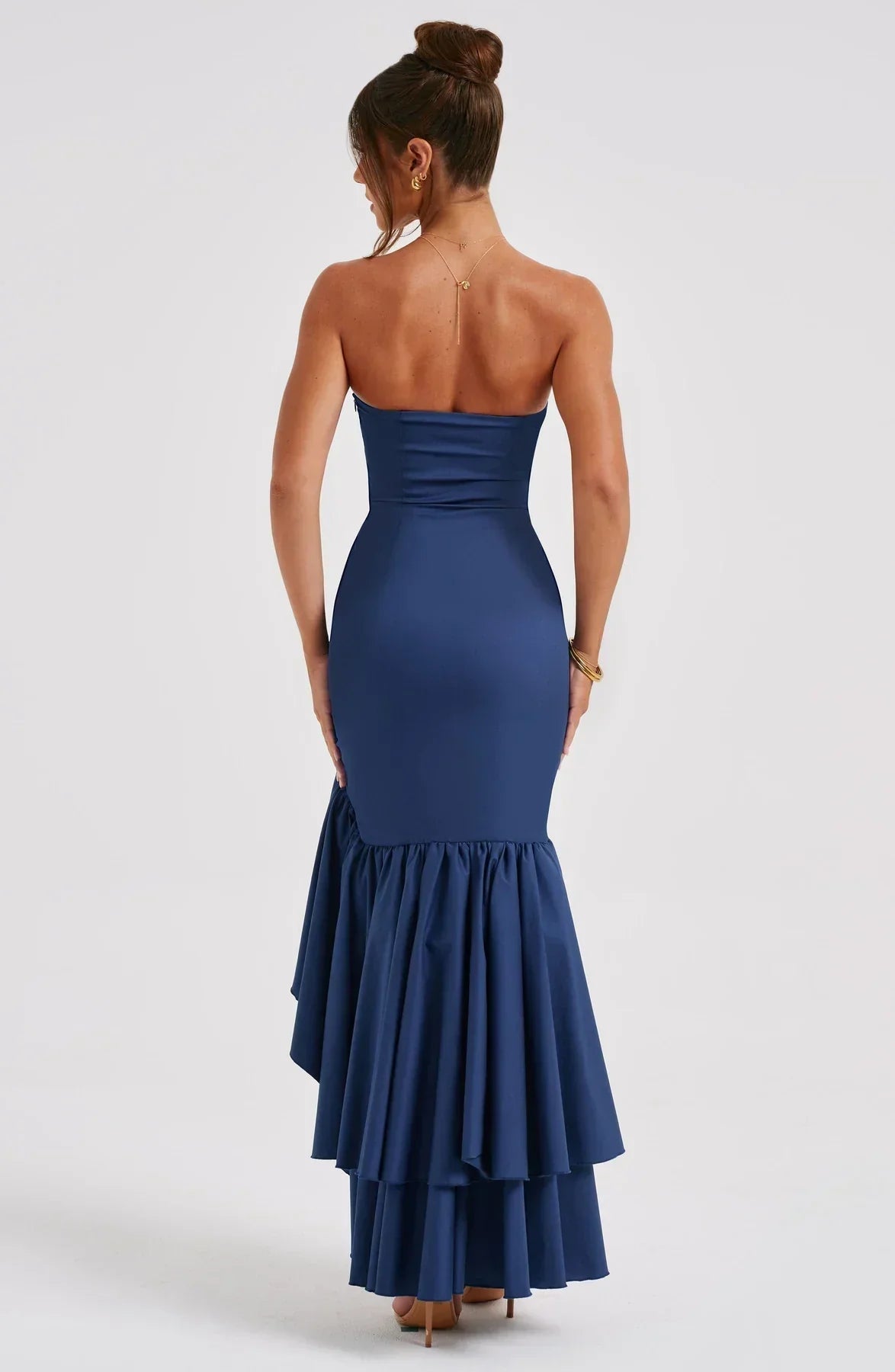 Riviera | Sleeveless Slit Ruffle Maxi Dress