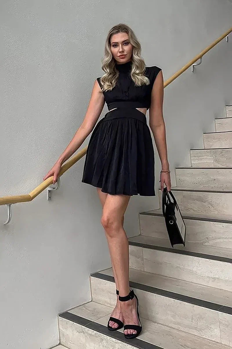 Natalia Aesthetic Mini Dress Black Designer Edit