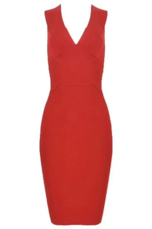 Ash Bandage Dress - Lipstick Red (Sale)