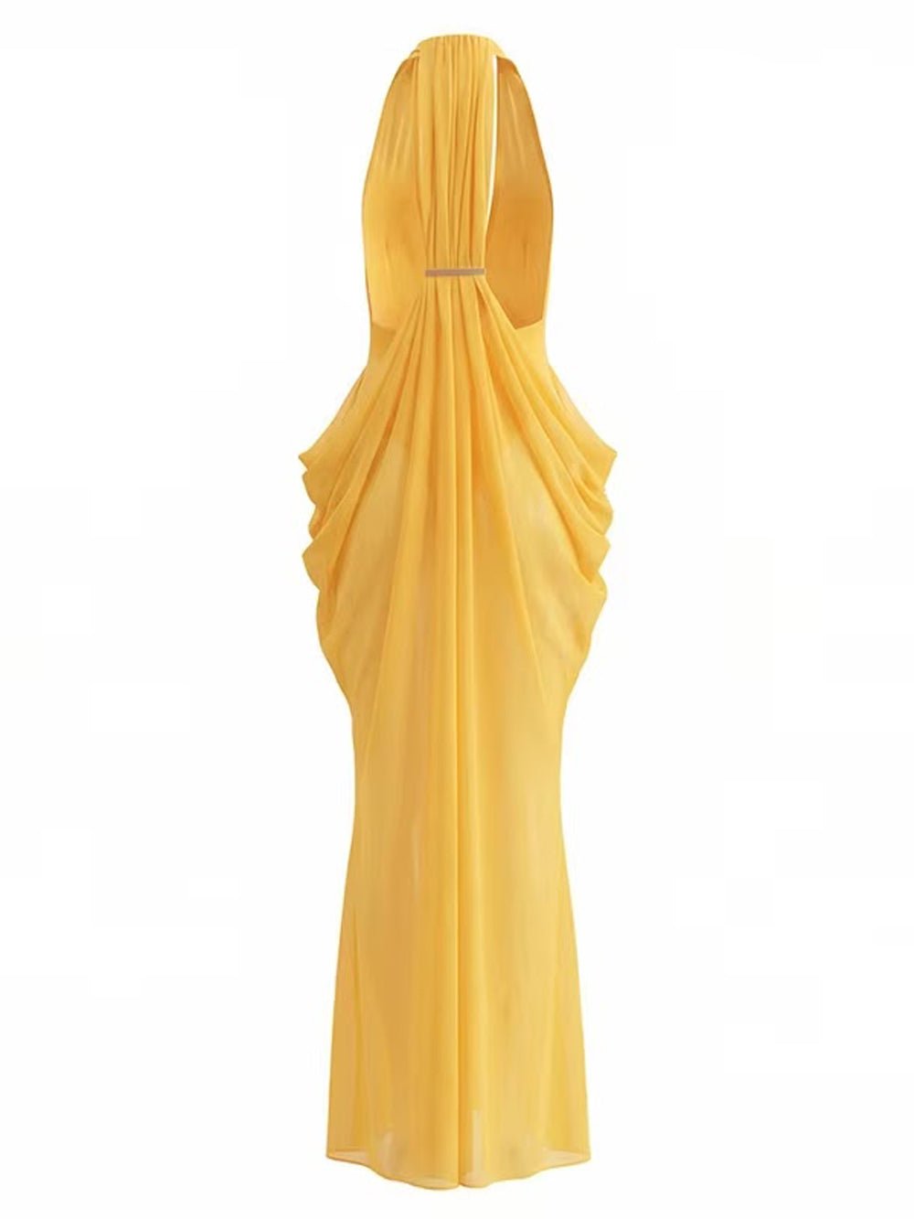 Aurelia Draped Halter Maxi Dress