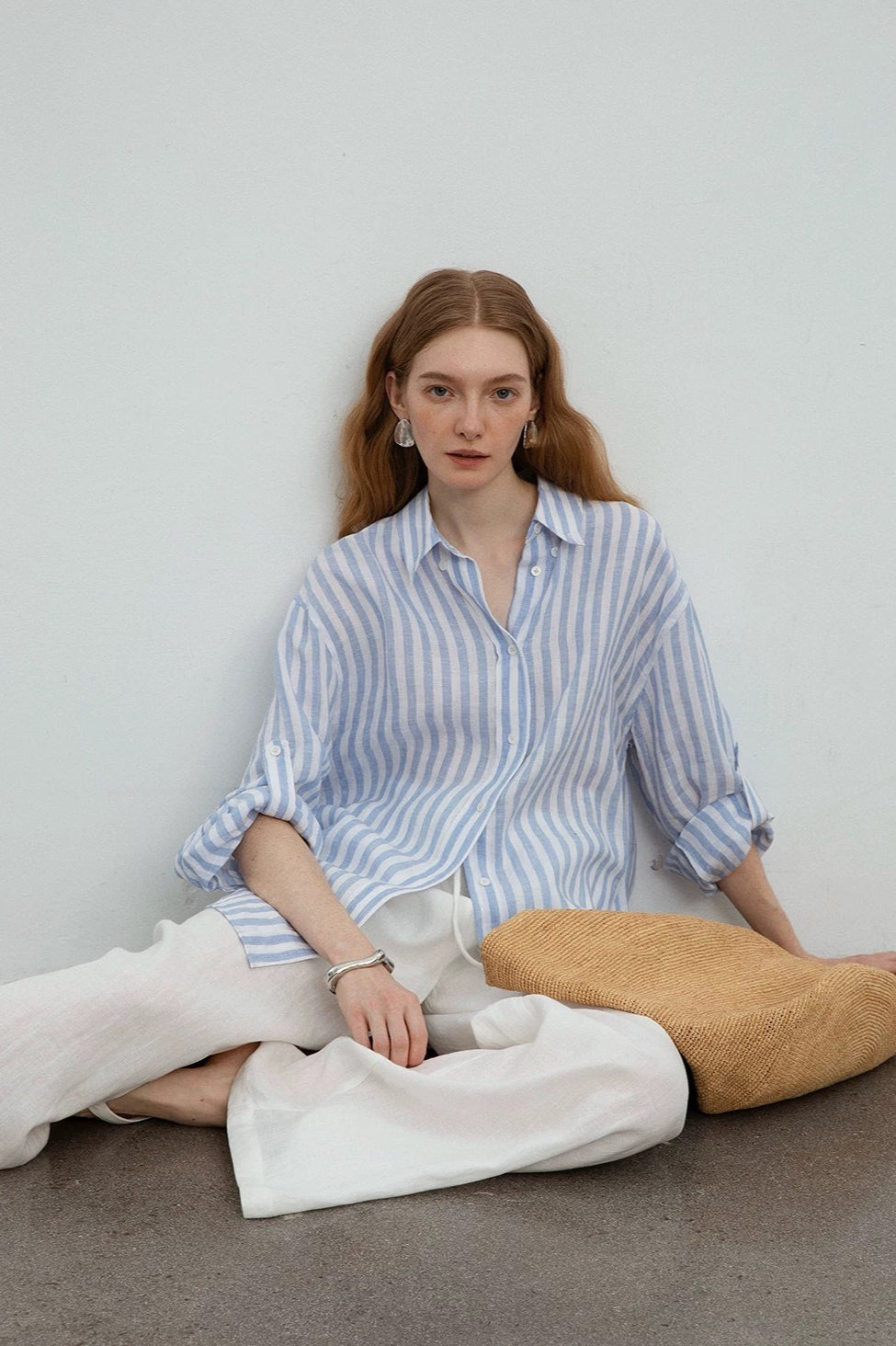 Pure Linen Vacation Blouse