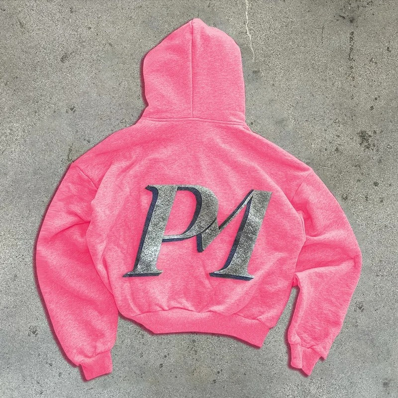 Printed ZipUp Street Hoodie