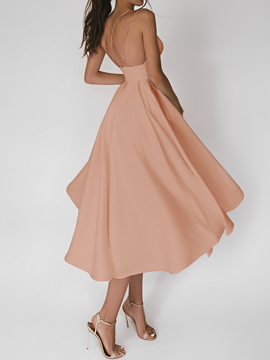 Claudia Aesthetic Spaghetti Dress Statement Occasion Edit