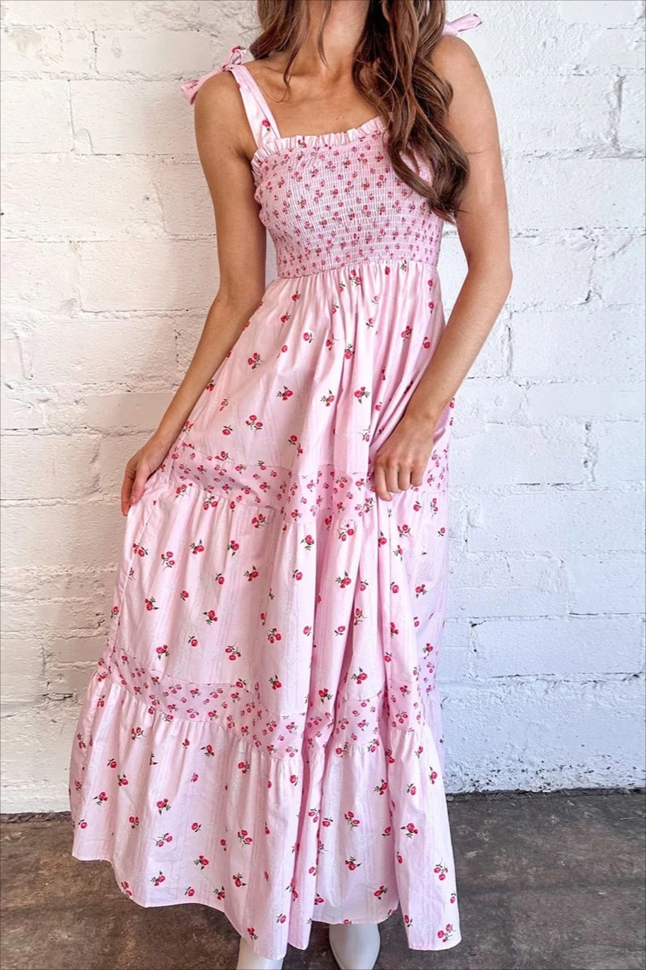 TieBack Maxi Floral Dress