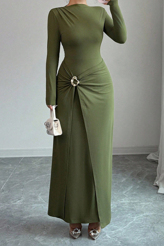 Green Stretch Knit Sleeveless Bodycon Dress 5