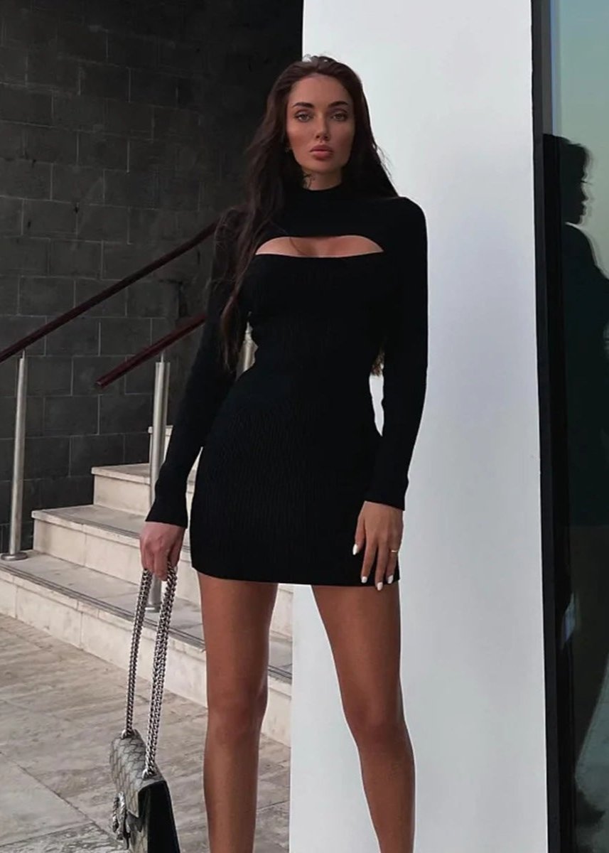 Luxe Cut Out Knit Mini Dress