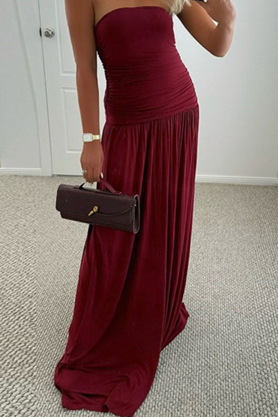 Strapless Off Shoulder Maxi Dress 4