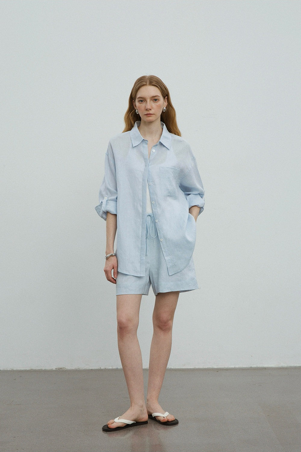 Linen Drawstring Relaxed Shorts Pants