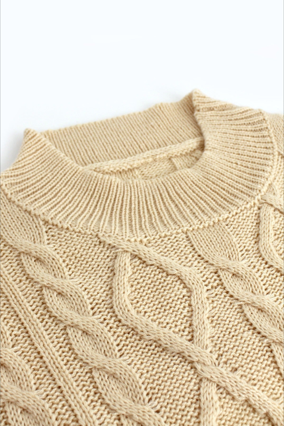 Long Sleeve Cable Knit Backless Sweater Dress 11