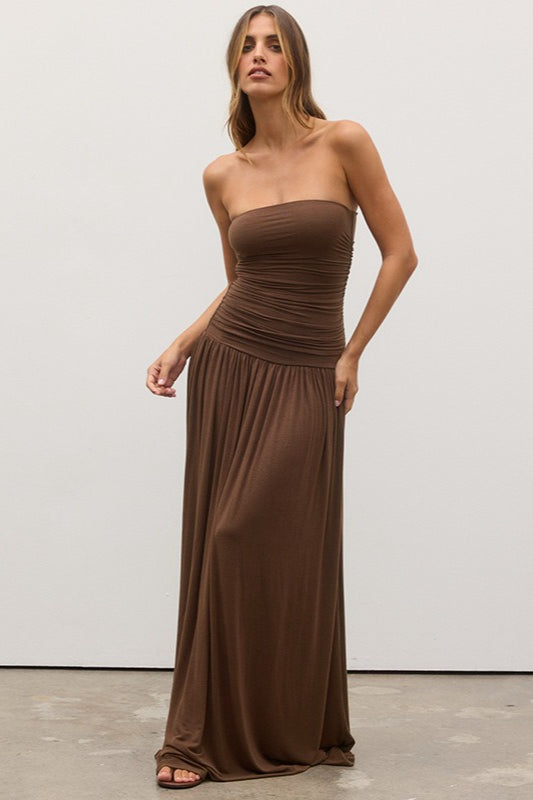Strapless Off Shoulder Maxi Dress 7