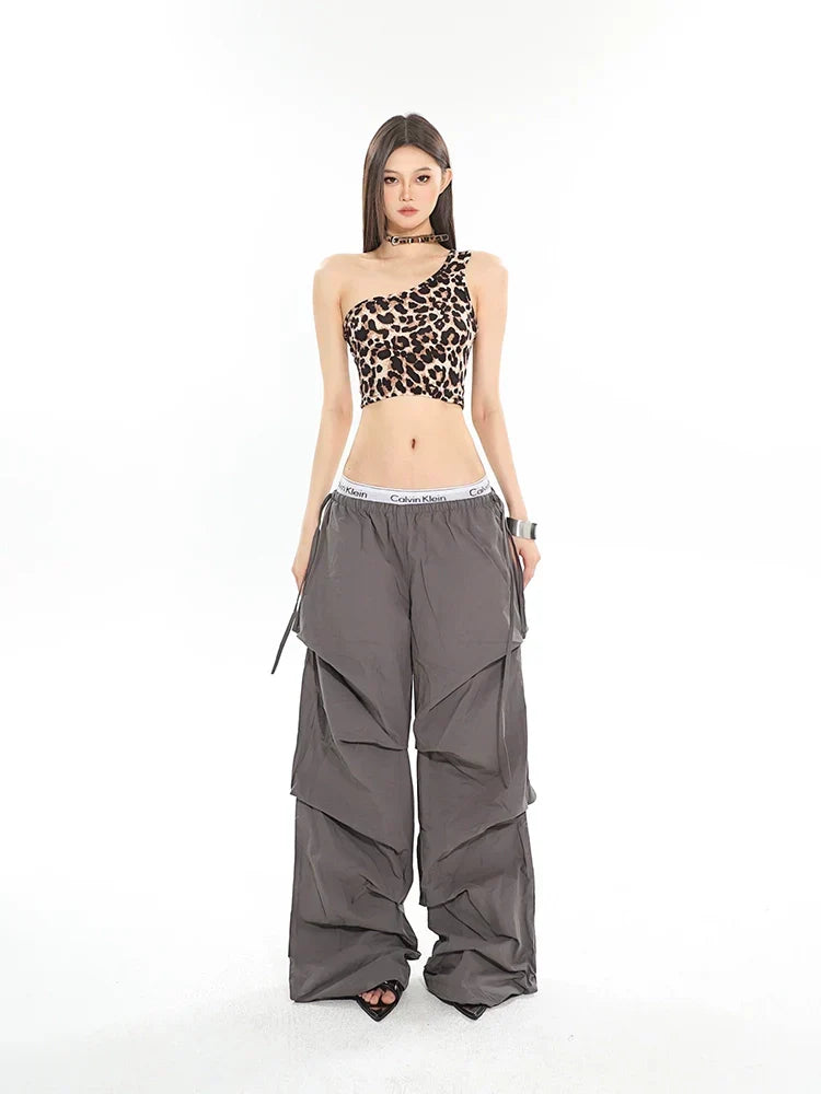 Leopard One-Shoulder Top