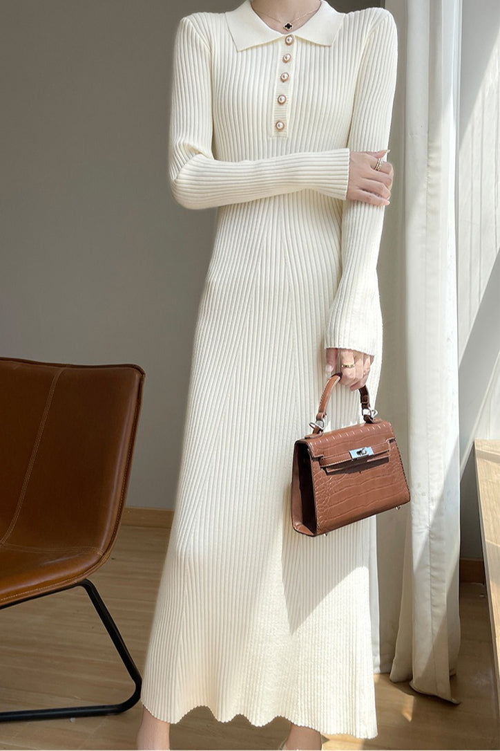 Collared Maxi Sweater Dress 2